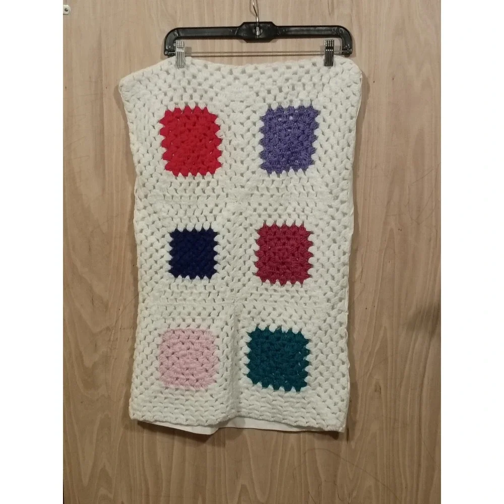 Martex Granny Square Crochet Pillow Case‎ Non Iron Standard 42x36